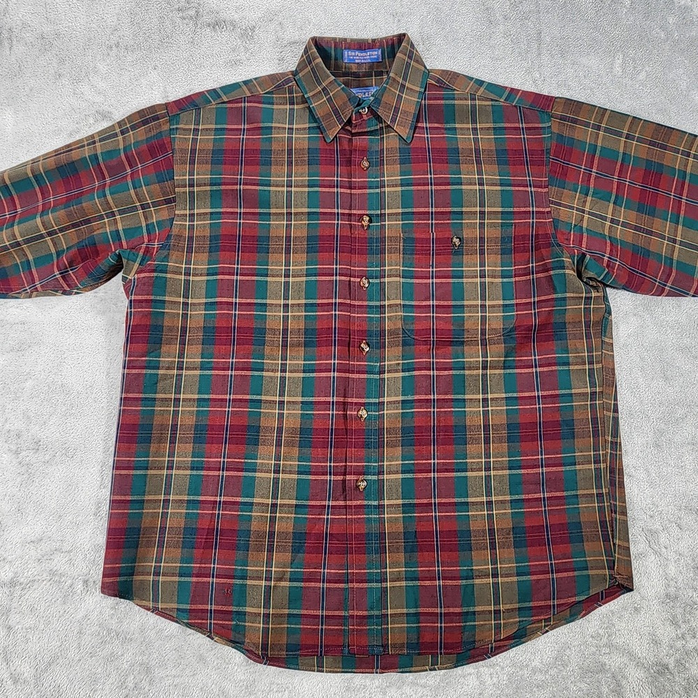 Vintage Pendleton Sir Pendleton Shirt Mens Medium Plaid Wool Made USA 90s - Picture 2 of 13